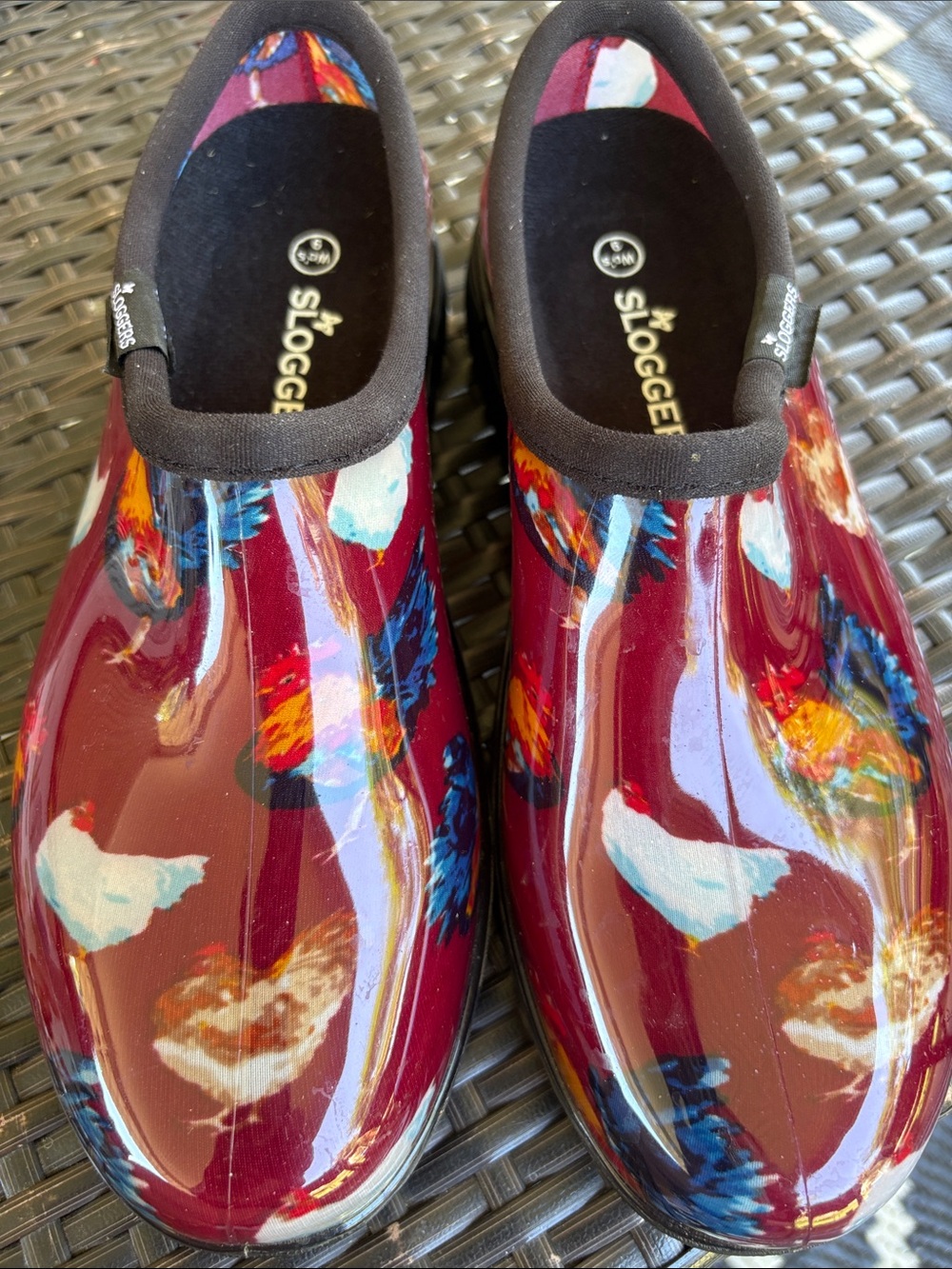 Sloggers Burgundy chicken Waterproof Slip-On Mules.